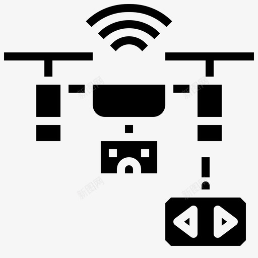 无人机智能技术24填充svg_新图网 https://ixintu.com 无人机 智能 技术 填充