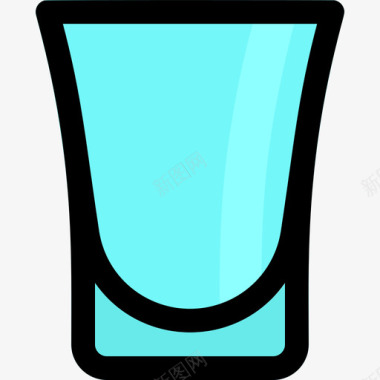 射影玻璃餐具2直系颜色图标