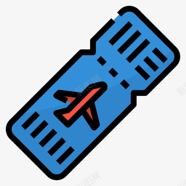 航班男士旅行包装3线性颜色图标