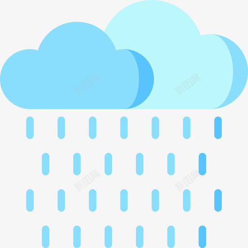 雨自然和花2平坦svg_新图网 https://ixintu.com 自然 平坦