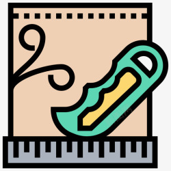 折痕缝纫设备7线颜色图标