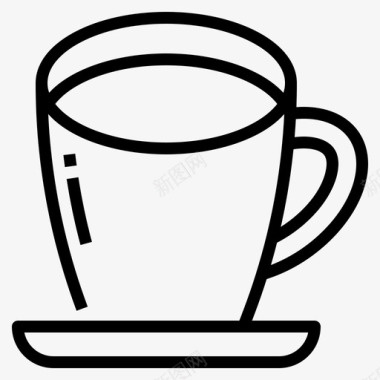 咖啡饮料33线性图标