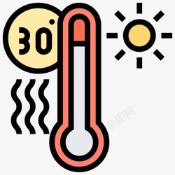 高温气候高温气候变化57线性颜色高清图片