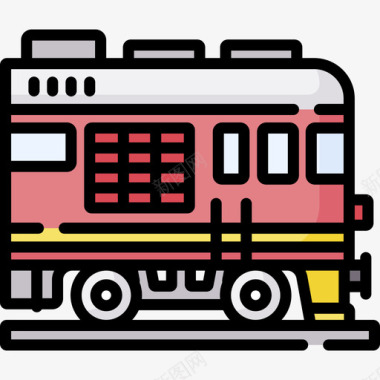 旅客列车火车站29线颜色图标