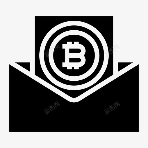 邮件比特币153实心svg_新图网 https://ixintu.com 邮件 比特 实心