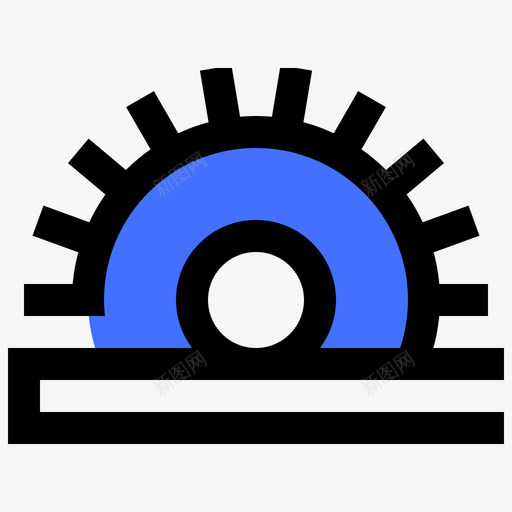 电锯作业机具15蓝色svg_新图网 https://ixintu.com 电锯 作业 机具 蓝色