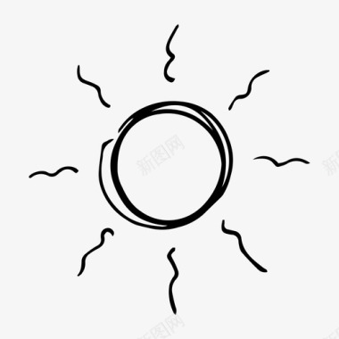 夏天阳光炎热的天气图标