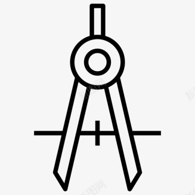 分割器指南针绘图工具图标