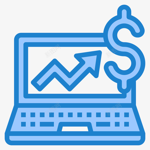 笔记本电脑金融170蓝色svg_新图网 https://ixintu.com 笔记本 电脑 金融 蓝色