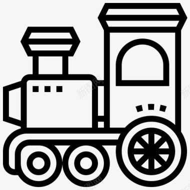 蒸汽机车56号铁路直线图标
