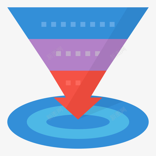 漏斗数字战略1扁平svg_新图网 https://ixintu.com 漏斗 数字 战略 扁平