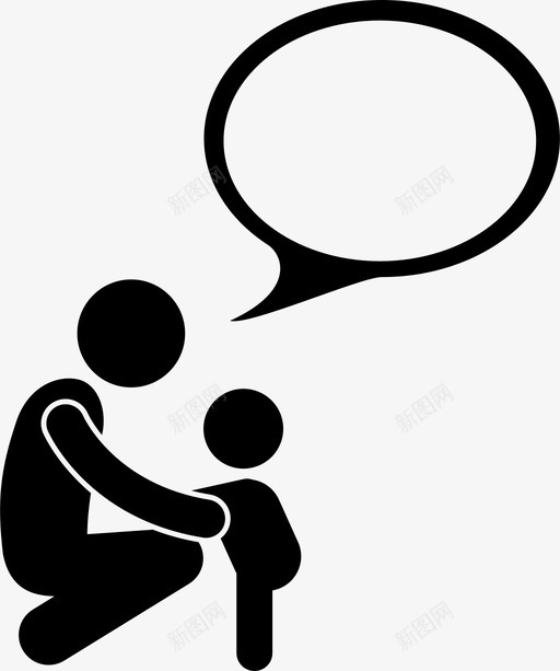 爸爸跟孩子说话宝宝沟通svg_新图网 https://ixintu.com 爸爸 孩子 说话 宝宝 沟通 解释 处理 发脾气 不做