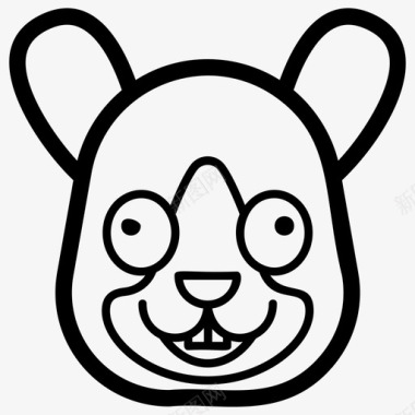 熊脸动物熊表情符号图标