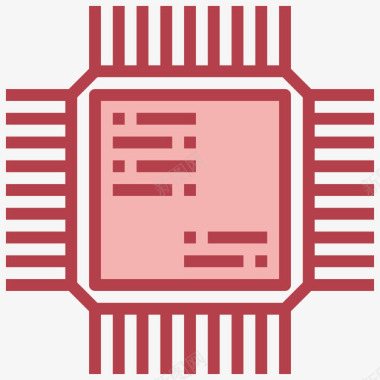 Cpu电子元件4红色图标