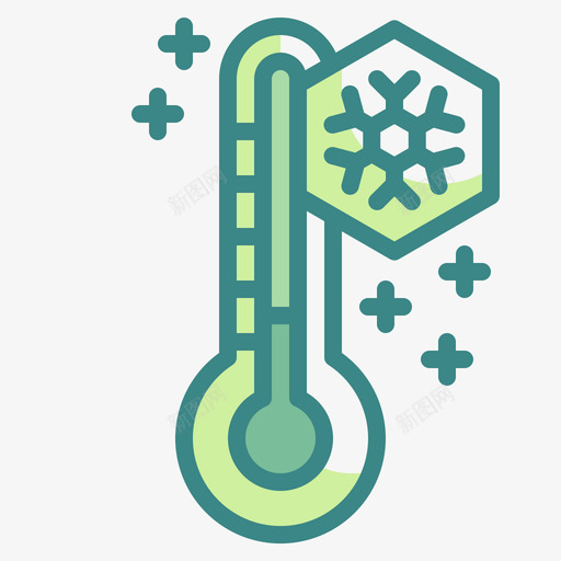 温度计冬季95双色svg_新图网 https://ixintu.com 温度计 冬季 双色