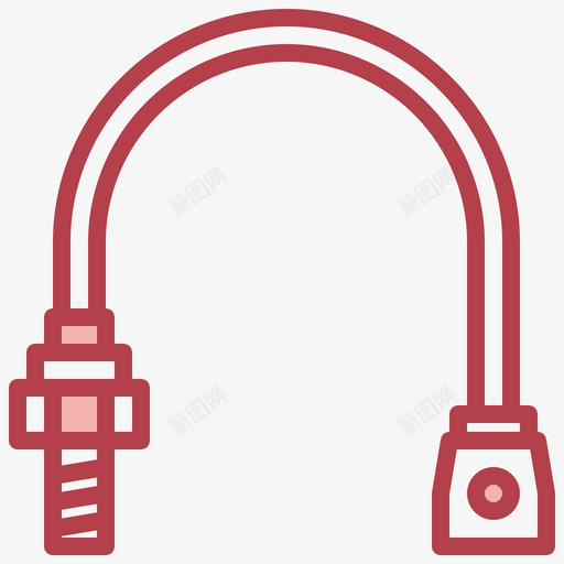 Vga电缆电子元件4红色svg_新图网 https://ixintu.com Vga 电缆 电子元件 红色