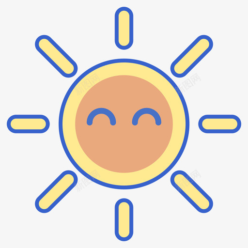 太阳热带57线形颜色svg_新图网 https://ixintu.com 太阳 热带 线形 颜色