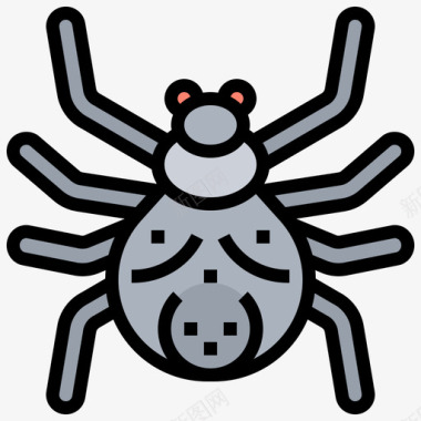 蜘蛛昆虫9线形颜色图标
