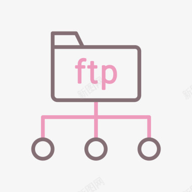 Ftp移动应用开发线颜色图标
