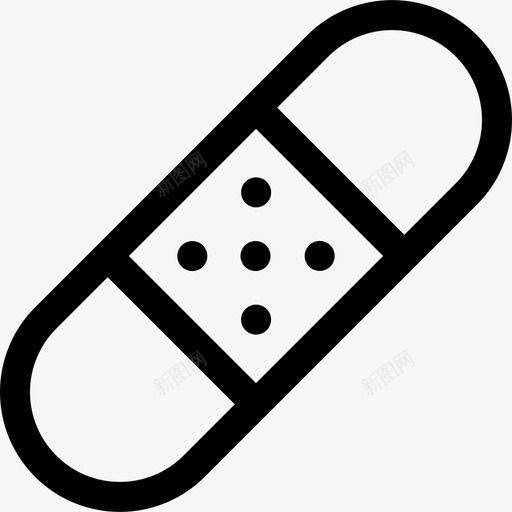 创可贴药物61线性svg_新图网 https://ixintu.com 创可贴 药物 线性