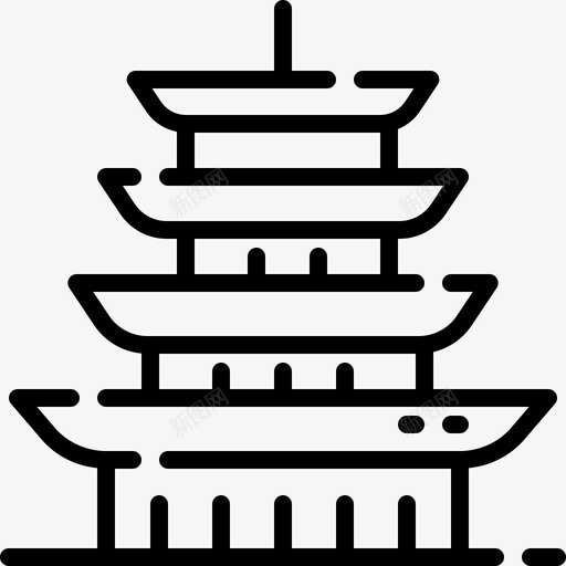 宝塔韩国4直线型svg_新图网 https://ixintu.com 宝塔 韩国 直线 线型