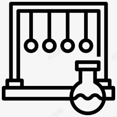 牛顿摇篮54实验室线性图标
