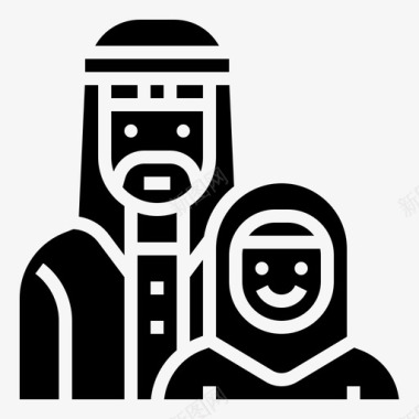 家庭穆斯林婚礼5铭文图标