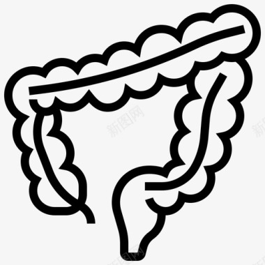 大肠人体器官15线状图标
