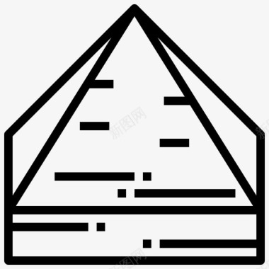 金字塔图表和图表7线性图标