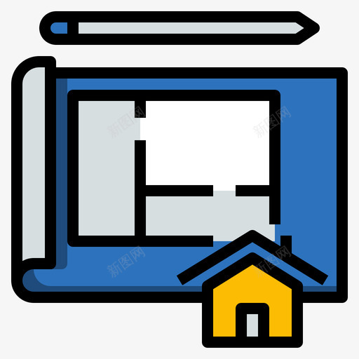 建筑房地产239线性颜色svg_新图网 https://ixintu.com 建筑 房地产 线性 颜色