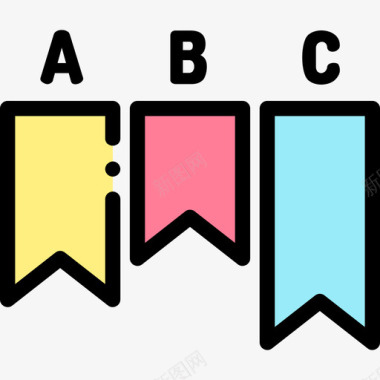 Abc信息图形元素8线性颜色图标