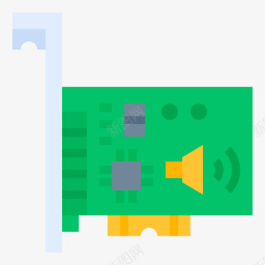 声卡计算机硬件34扁平图标