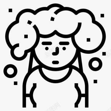 洗发美容美发8间直发图标