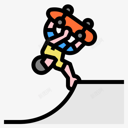 滑板冒险和极限2线性颜色svg_新图网 https://ixintu.com 滑板 冒险 极限 线性 颜色