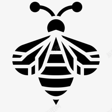 蜜蜂动物33填充图标