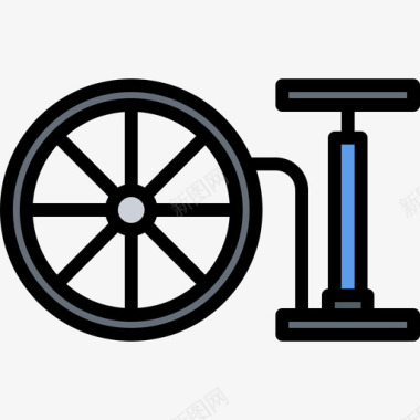 泵40号自行车彩色图标