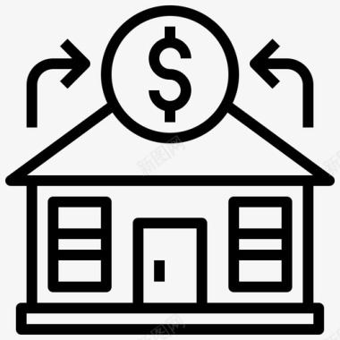 房地产贷款11线性图标