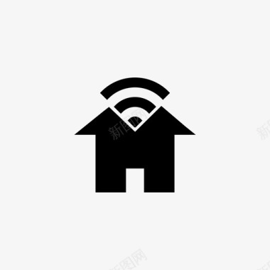 wifi区域房屋wifi保真度图标
