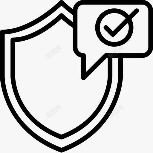 屏蔽批准复选标记svg_新图网 https://ixintu.com 批准 屏蔽 复选 标记 消息 保护 安全 大纲