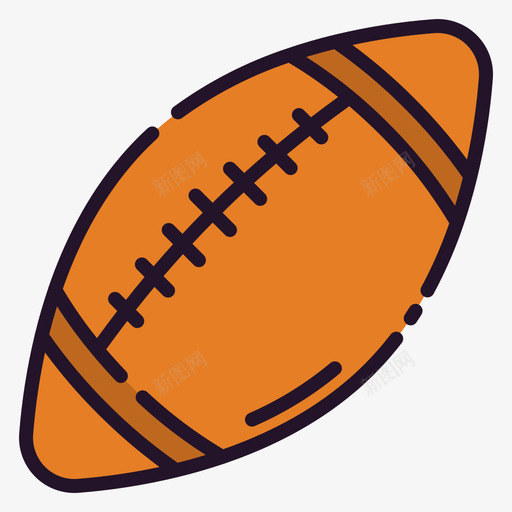 橄榄球运动器材32线性颜色svg_新图网 https://ixintu.com 橄榄球 运动器材 线性 颜色