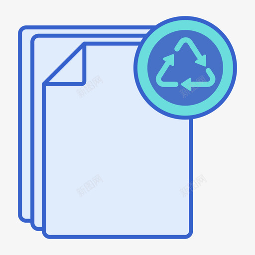 纸张回收回收中心1线性颜色svg_新图网 https://ixintu.com 回收 纸张 中心 线性 颜色
