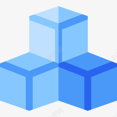 立方体数据库和服务器13平面图标