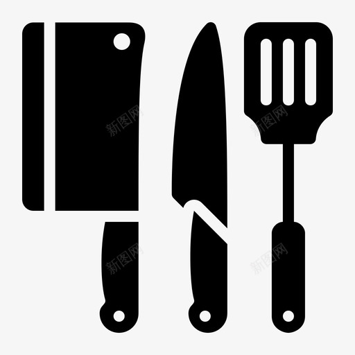 厨房用具屠刀菜刀svg_新图网 https://ixintu.com 菜刀 厨房用具 屠刀