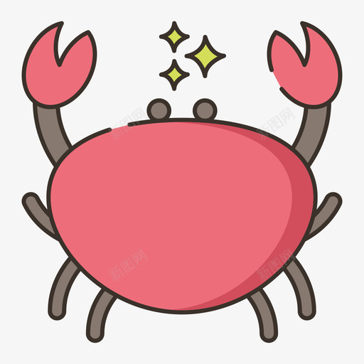 螃蟹热带56线形颜色svg_新图网 https://ixintu.com 螃蟹 热带 线形 颜色