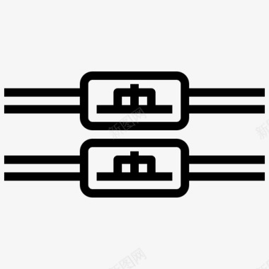 二极管电子元件2线性图标