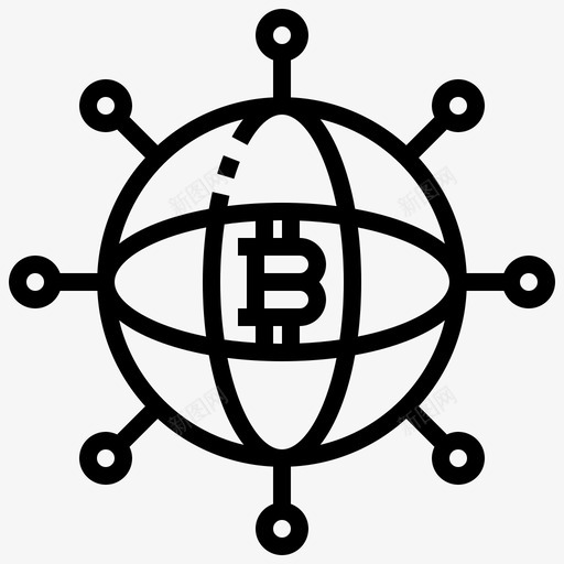 去中心化区块链和fintech3线性svg_新图网 https://ixintu.com 中心化 区块 fintech 线性