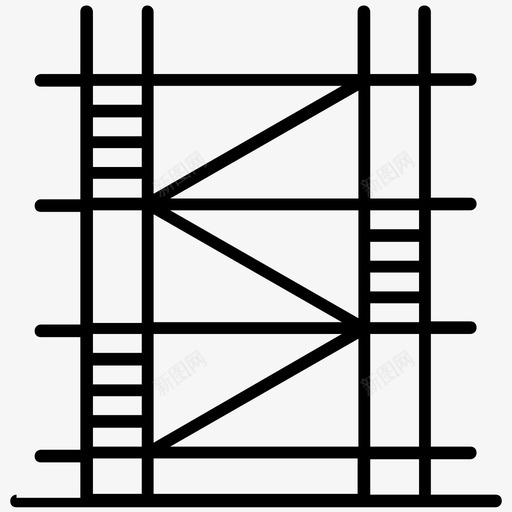 脚手架建筑商业建筑施工现场svg_新图网 https://ixintu.com 脚手架 建筑 施工 商业建筑 现场 正交 设置 向量 图标