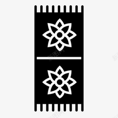 沙滩巾海边度假图标