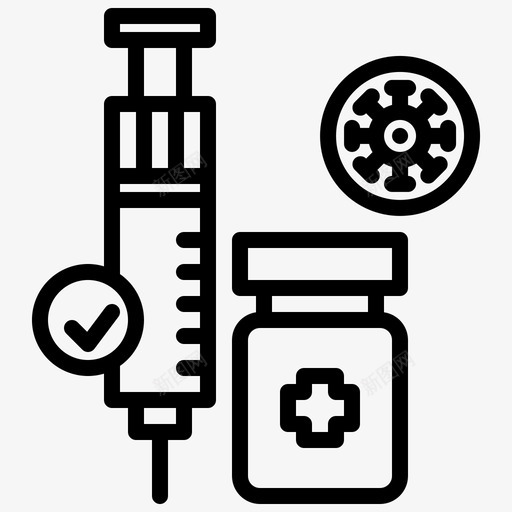 药物病毒120线状svg_新图网 https://ixintu.com 药物 病毒 线状