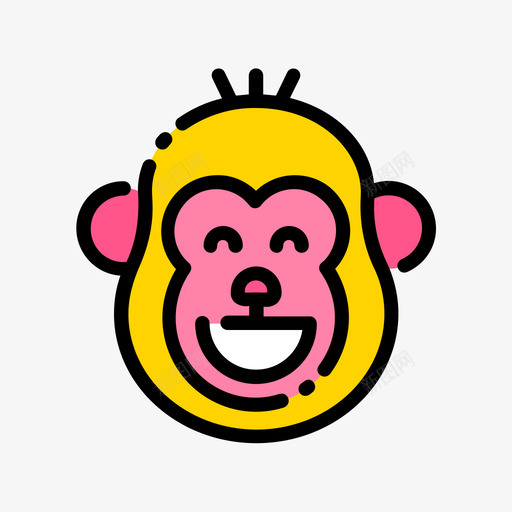 猴子马戏团103线性颜色svg_新图网 https://ixintu.com 猴子 马戏团 线性 颜色